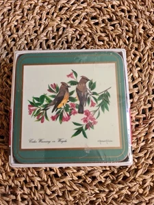 VINTAGE PIMPERNEL 6 x American BIRDS CORK BACKED COASTERS Richard G. Lowe Sealed - Picture 1 of 5