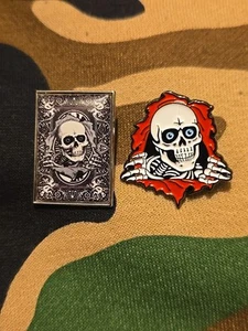 BONES RIPPER CLASSIC & RARE ENAMEL PINS SKATEBOARD POWELL PERALTA LOT OF 2! - Picture 1 of 3
