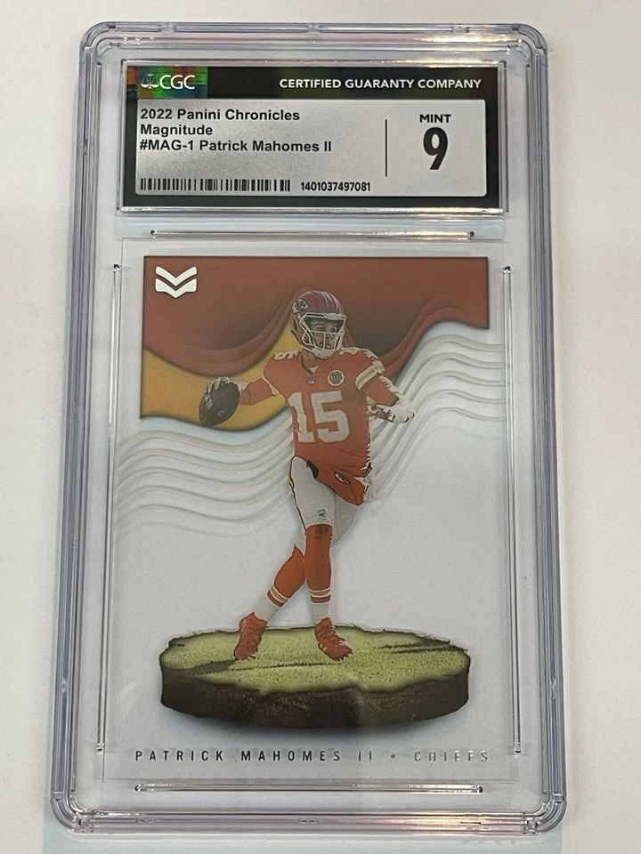 Patrick Mahomes 2022 Panini Chronicles Magnitude #MAG-1 CGC 9 Kansas City Chiefs - Image 1 of 2