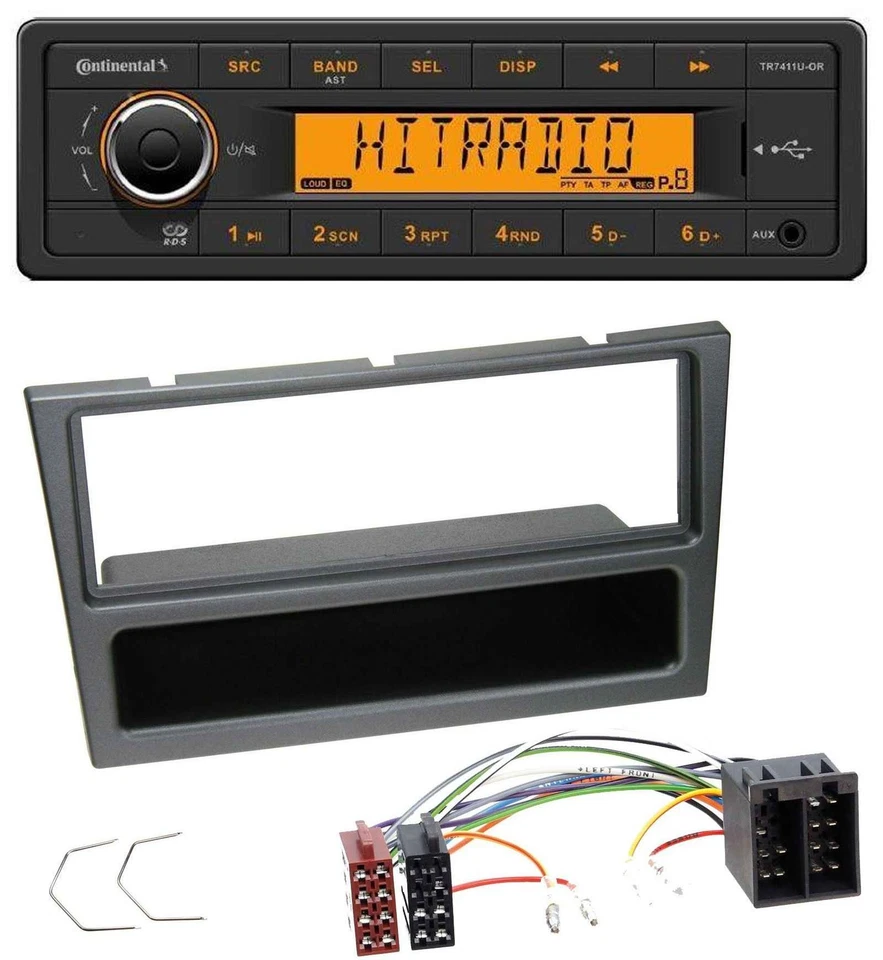Continental 1DIN USB AUX MP3 Autoradio für Opel Corsa C Meriva Signum Vectra C 2 - Bild 1 von 4