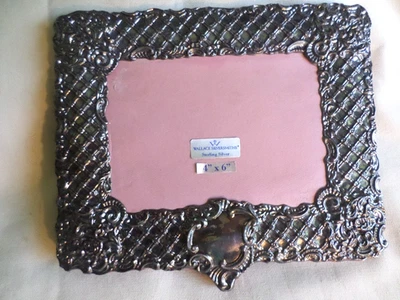 Moldura antiga ornamentada para foto de ourives de Wallace esterlina - Imagem 1 de 2