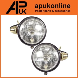 2x Round Headlight Headlamp for John Deere 2030 2120 2130 3030 3120 3130 Tractor - Picture 1 of 6