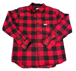 Milwaukee Herren Medium rot GRIDIRON Flanell Arbeitshemd Button Down - Bild 1 von 6