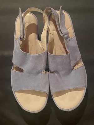 Amalfi  Blue Leather Sandals Size 10 Made In Italy! - Image 1 of 4