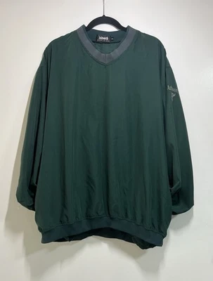 Pullover cortavientos de golf Ashworth XL verde oscuro hecho en EE. UU. de gran tamaño Foto 1 de 4