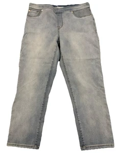 Tribal jeans Pants Sz 10 blue stretch pull-on ankle crop Soft Moto 31x25 - Picture 1 of 6