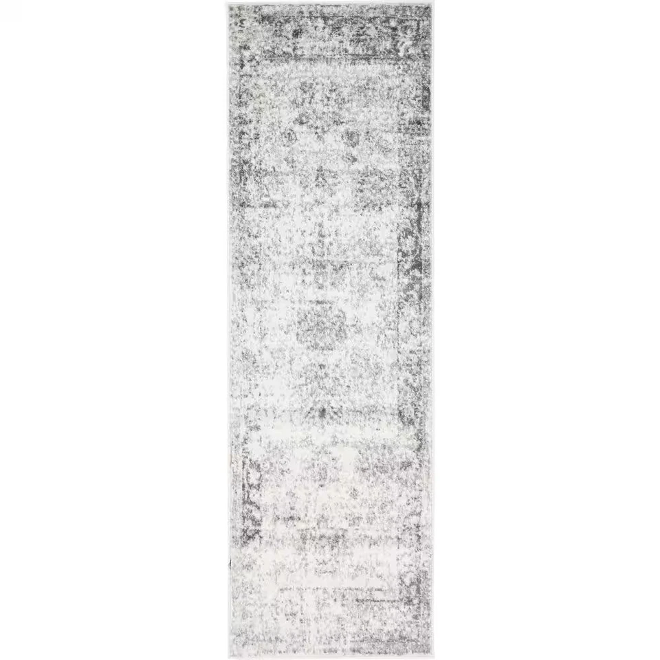 Sofia Casino Gray 2 Ft. X 7 Ft. Medallion Runner Rug - Image 1 of 4