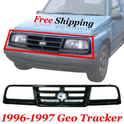 Fits 1996-1997 Geo Tracker Front New Grille Grill Primed Gray GM1200379 91172729 - Image 1 of 4