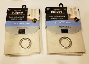Eclipse Light Blocking Curtain Panels, Set of (2), Windsor Cream, 42" x 63" - Picture 1 of 7