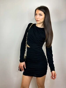 Sexy Women Long Sleeve Black Dress Cocktail Club Party Evening Club Wear 1 Size - Picture 1 of 4