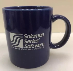 Solomon Series Software Blue Coffee Mug Tea Cup Accounting General Ledger CPA - Picture 1 of 8