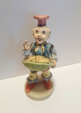 Vintage TILSO Japan Hot-Cross Buns Figurine - Man in Chef Hat Selling Buns 7.5"