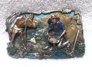 Siskiyou Dreams Of Striking It Rich Arroyo Grande #B-10 Colored Buckle 1981 VTG - Picture 1 of 13