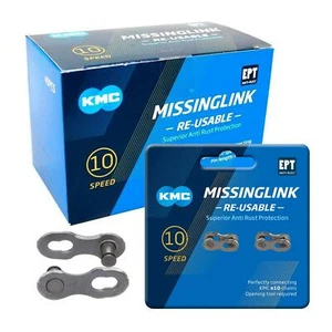 KMC MissingLink 10R EPT Re-Useable 10X Joining Links Silver - Pack Of 40 - Picture 1 of 7