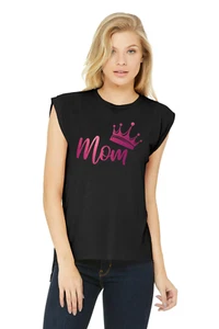 Women's Hot Pink Printed Mom T-shirt - Picture 1 of 5
