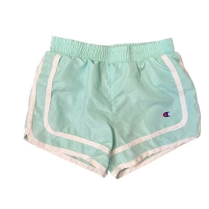 Champion Girls Turquoise Blue Athletic Loose Fit Shorts Size 6X Elastic Waist - Picture 1 of 4