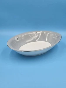 Seyei China Splendour 3283 Serving Dish - Gray Floral Design - Japan - Vintage - Picture 1 of 12