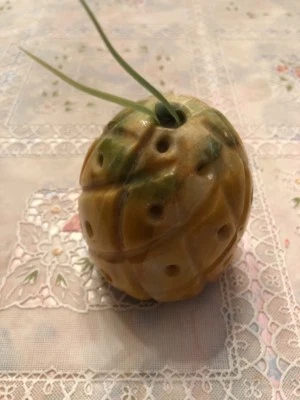 Fruta de piedra coleccionable piña de alabastro italiana vintage Foto 1 de 4