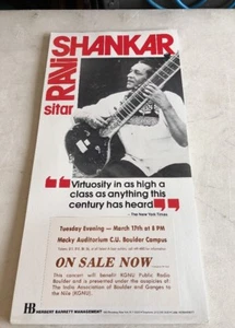 SiTar RAVI SHANKAR Macky Auditorium C.u. Boulder Campus Concert Poster - Picture 1 of 7