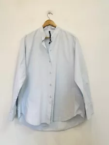 Designer Sara Lanzi Size L Blue Cotton Relaxed Made In Italy Women's Shirt - Picture 1 of 6