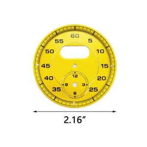 Yellow Dial Clock Gauge Chrono For Porsche Cayman 911 Macan Boxster 981 991 - Picture 1 of 4