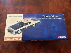 CORGI LIONELVILLE DEPARTAMENTO DE POLICÍA DODGE MÓNACO COCHE DE POLICÍA 1/43 NUEVO EN CAJA - Imagen 1 de 5