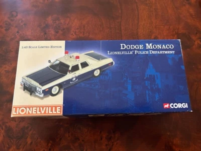 CORGI LIONELVILLE POLICE DEPT DODGE MONACO POLICE CAR 1/43 NIB - Image 1 of 4