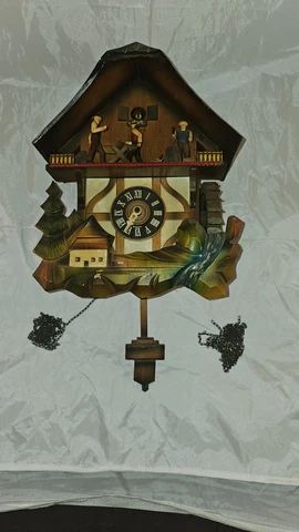VINTAGE SCHMECKENBECHER LUMBER MILL MUSICAL CUCKOO CLOCK - FOR PARTS Cover