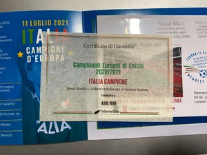 2021 Bolaffi Folder Italia Campione d' Europa Euro 2020 LE Nr. 499/999 COA - Imagen 1 de 6