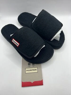 Deslizadores de toallas Hunter negros de felpa talla US 5 NUEVOS EN CAJA Foto 1 de 4