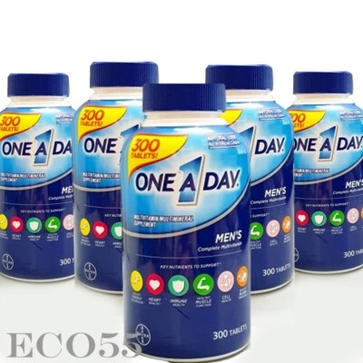 2 comprimidos multivitamínicos completos One A Day para hombre 300 unidades cada uno, CAD: 02/2026 Foto 1 de 3