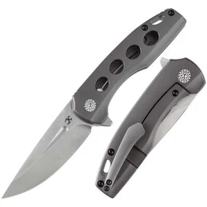 Kansept Cassowary 2.9" Stonewashed CPM S35VN Grey Anodized Titanium K2065A2 - Picture 1 of 7