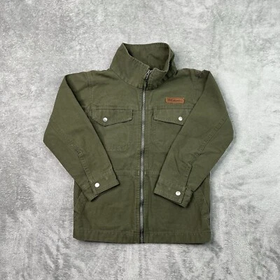 Columbia Chaqueta Niñas Extra Pequeña Verde Denim Chaqueta 6/7 Cremallera Completa Foto 1 de 4