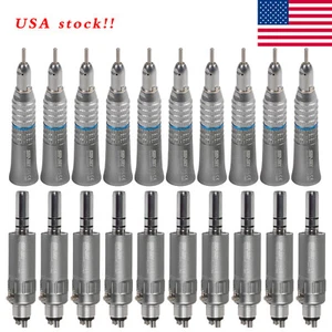 1-10 NSK Style Dental Straight Nose /Air Motor Low Slow Speed Handpiece 4 Holes - Picture 1 of 30