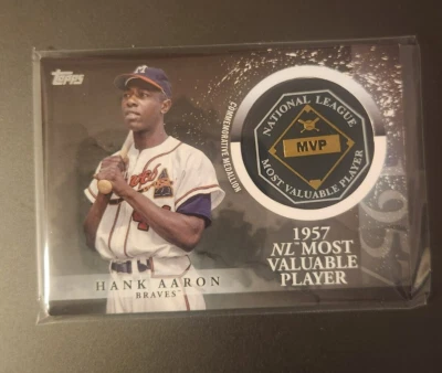 2023 TOPPS UPDATE  NL MVP MEDALLION HANK AARON#MVP-HA - Image 1 of 2