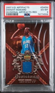 Dwight Howard Upper Deck Divisional Artifacts  Red /100 PSA 6 (DADH) pop 1 2007