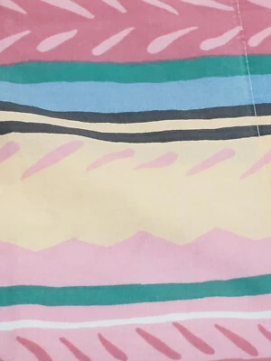 Vintage Springmaid Standard Pillow Case Stripes Abstract Blue Green Made USA - Image 1 of 4