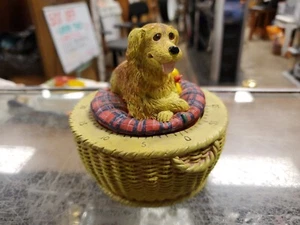 BARKING LABRADOR RETRIEVER KITCHEN TIMER BOSTON WAREHOUSE RESIN DOG BASKET  C1 - Picture 1 of 5