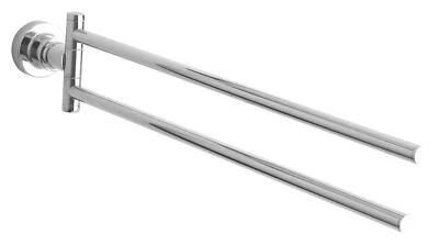 LUUP Bad Handtuchhalter 2-armig und schwenkbar verchromt - zur Wandbefestigun... - Bild 1 von 4