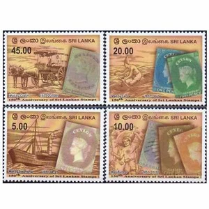 Sri Lanka 2007 150th anniversary Postage Stamps Coach mail Runner Canoe 4v - Picture 1 of 3