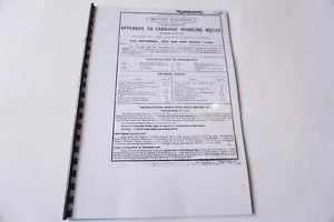 Septiembre 1953 Fascimilie vagón de ferrocarril aviso de trabajo trenes de vapor Londres Este - Imagen 1 de 5