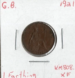 Coin Great Britain Farthing 1921 KM808.2, George V - Picture 1 of 4