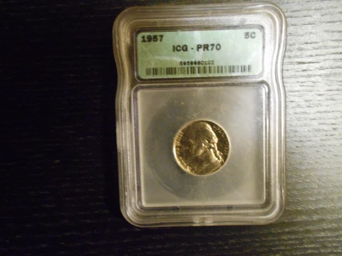 ☆ 1957 PR70 Jefferson Nickel PROOF 5c - by ICG (High PCGS Book $) ☆ Cover