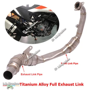 Titanium Exhaust Header Middle Link Pipe Modified For Duke 390 RC390 ADV 390 250 - Picture 1 of 11