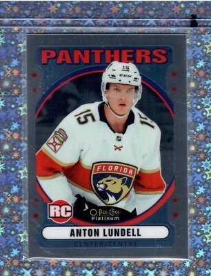 2021-22 O-Pee-Chee Platinum Retro #R-98 Anton Lundell RC  Florida Panthers - Image 1 of 2