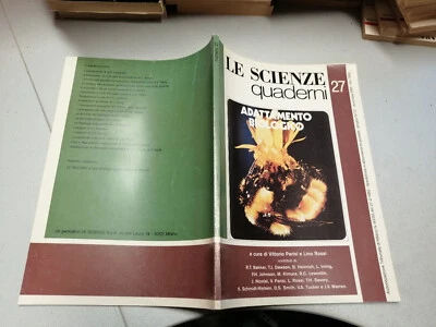 LE SCIENZE QUADERNI n. 27  Adattamento biologico Vittorio Parisi Lino Rossi 1985 - Immagine 1 di 2