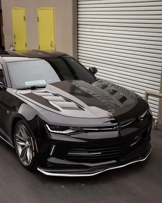 Carbon Fiber Hood AMS For 16-22 2dr Chevrolet Camaro - Image 1 of 4