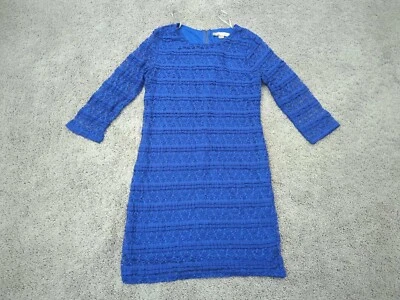 Forever 21 Contemporary Dress Womens Medium Blue Lace Bodycon Stretch KneeLength - Image 1 of 4