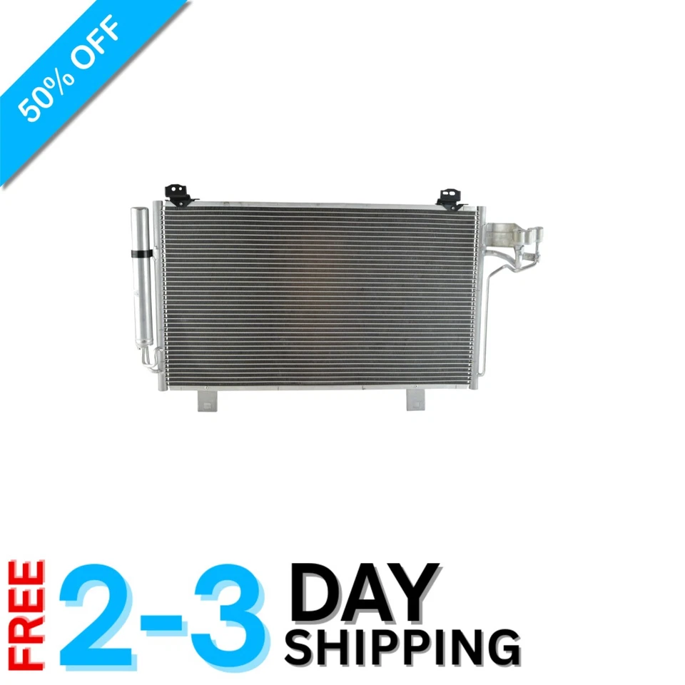 Condensador e secador receptor AC de alumínio para Mazda 3 e 6 (2014-2019) - Imagem 1 de 4