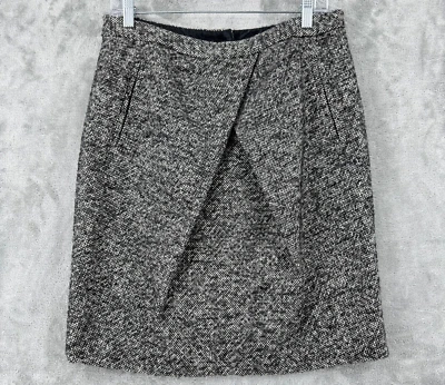 Falda Martin + Osa Mujer 8 Mini Bolsillos Tweed Plisada Lana Carrera Clásica Cremallera Foto 1 de 4